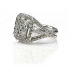 2.16 Ct. Asscher & Round Cut Diamond Ladies Ring